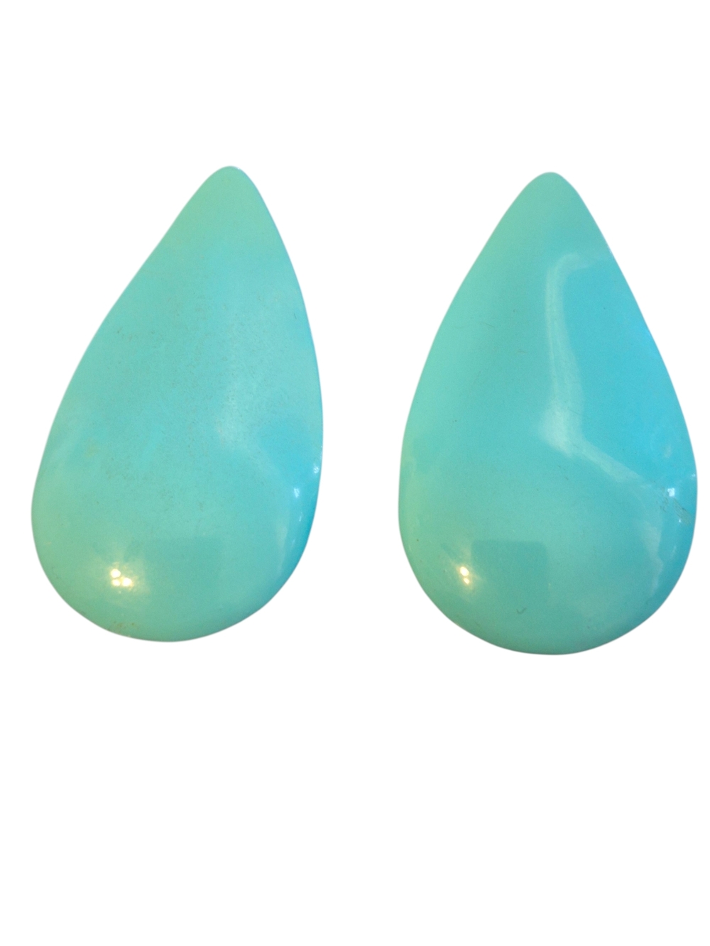 Teardrop Turquoise Drop Earrings 90s Style